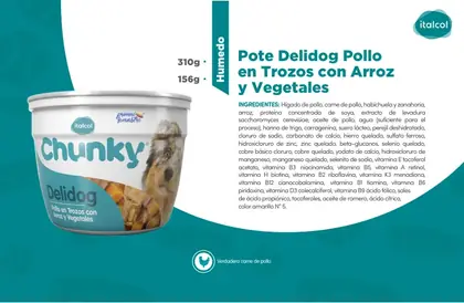 Pote Delidog Pollo en Trozos con Arroz y Vegetales
