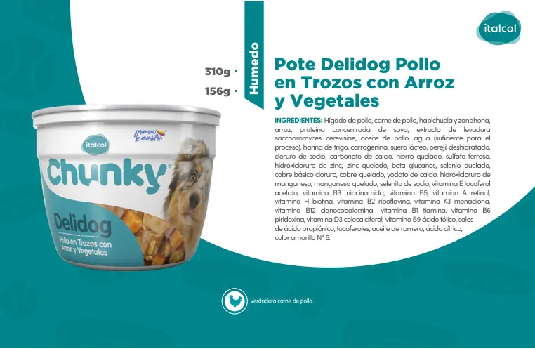 Pote Delidog Pollo en Trozos con Arroz y Vegetales