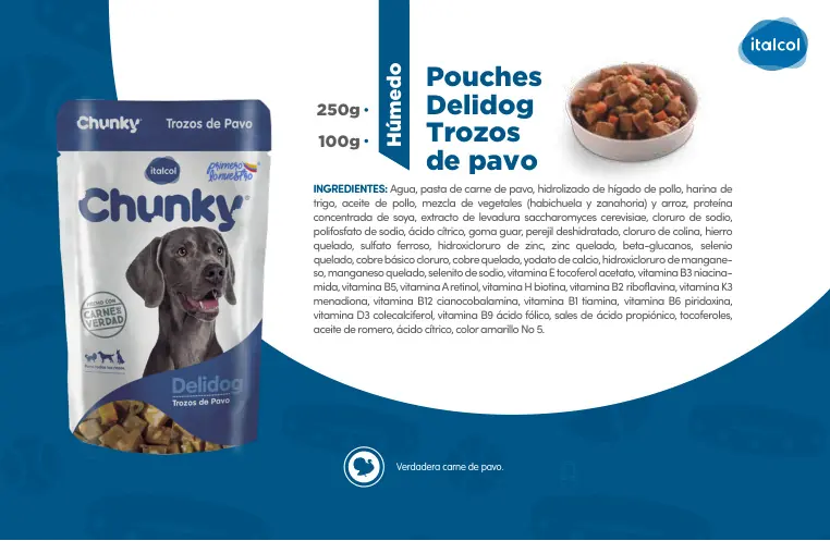 Pouch Delidog Trozos de Pavo