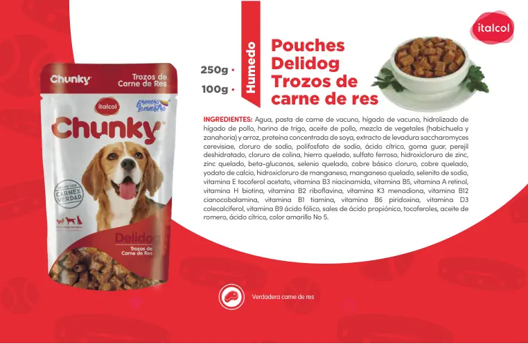 Pouch Delidog Trozos de Carne de Res