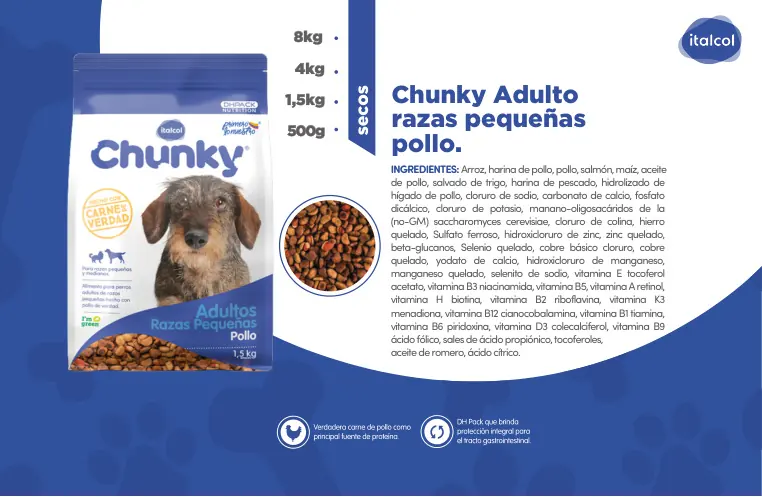 Chunky Adulto Razas Pequeñas Pollo