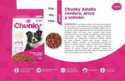 Chunky Adulto Cordero, Arroz y Salmón